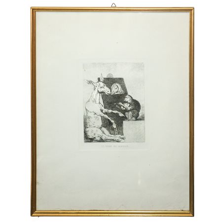 Francisco de Goya (Fuendetodos 1746 - Bordeaux 1828)  - Ni mas ni menos - Serie ''Los Caprichos'' (1799)