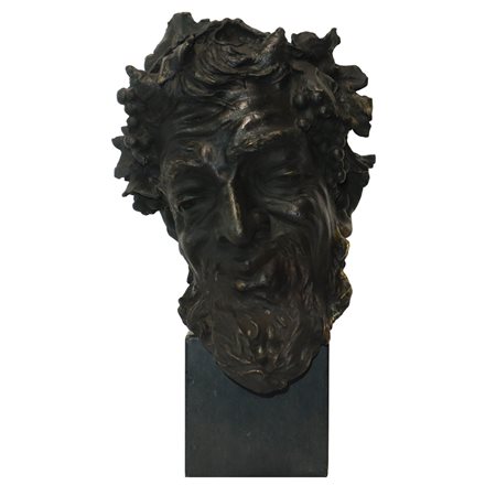 Vincenzo Gemito (Italian 1852 - 1929)  - Testa di satiro, scultura in bronzo