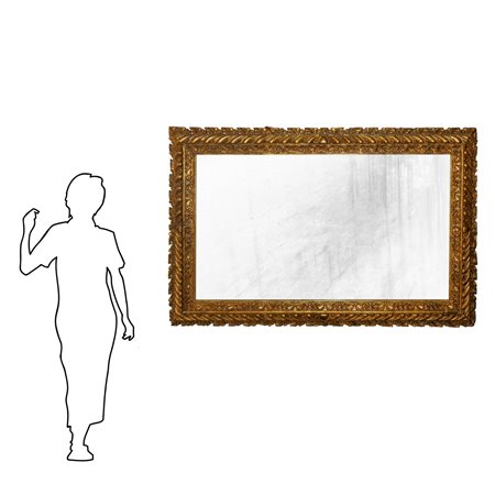 Specchiera in legno dorato, Fine 19°  secolo