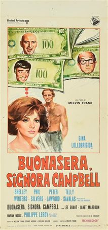 Avelli Tino BUONASERA, SIGNORA CAMPBELL locandina originale, prima edizione...