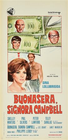 Avelli Tino BUONASERA, SIGNORA CAMPBELL locandina originale, prima edizione...