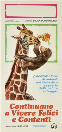 Iaia Ermanno CONTINUANO A VIVERE FELICI E CONTENTI locandina originale. ARTI...