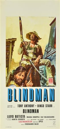 Gasparri Rodolfo BLINDMAN locandina originale, prima edizione italiana 1971....