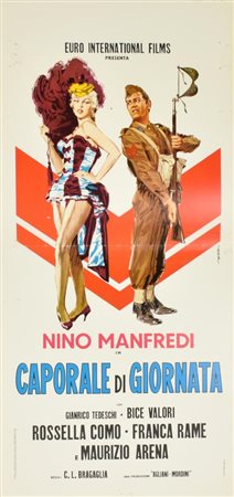 De Seta Enrico CAPORALE DI GIORNATA locandina originale. LITOROMA cm 70x33...