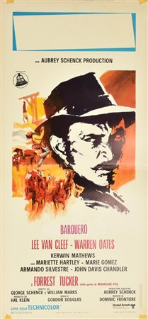 Anonimo BARQUERO locandina originale, 1970. POLICROM Roma cm 70x33 QUALITA': C