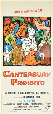 Avelli Tino CANTERBURY PROIBITO locandina originale, prima edizione italiana...