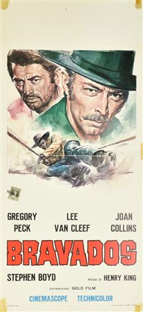 BRAVADOS locandina originale, prima edizione italiana 1958. NOVOGRAPH Roma cm...