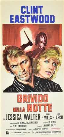 BRIVIDO NELLA NOTTE locandina originale, prima edizione italiana 1971....