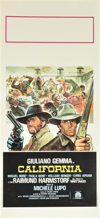 CALIFORNIA locandina originale, 1977. Cinestampa Internazionale Roma cm 70x33...