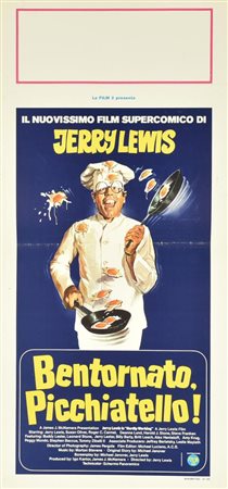 BENTORNATO PICCHIATELLO locandina originale, 1980. SELESTAMPA Roma cm 70x33...
