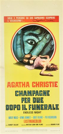 CHAMPAGNE PER DUE DOPO IL FUNERALE locandina originale, prima edizione...