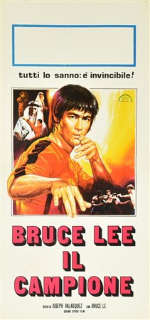 BRUCE LEE IL CAMPIONE locandina originale. cm 70x33 QUALITA': B-