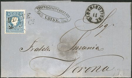 Antichi Stati Italiani - Lombardo Veneto - Lettera da Udine del 29.12.1862