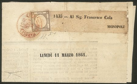 Antichi Stati Italiani - Province Napoletane - 1861 - 1/2 grano bruno grigiastro (18c)