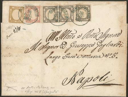 Antichi Stati Italiani - Province Napoletane - Lettera con affrancatura tricolore