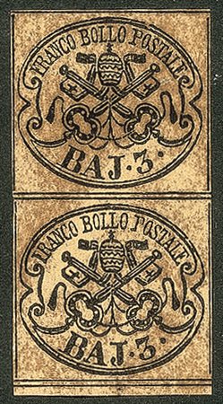 Antichi Stati Italiani - Stato pontificio - 1852 - 3 baj (4Aca)