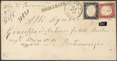 Regno - Vittorio Emanuele II - Bustina con affrancatura mista