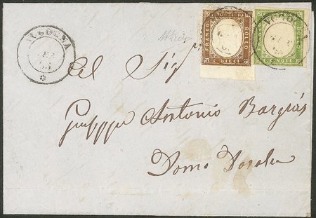 Regno   Vittorio Emanuele II   Lettera con a  rancatura mista