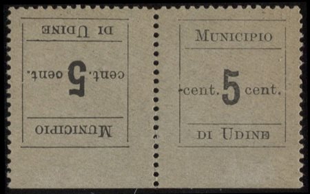 Occupazioni I guerra mondiale - Municipio di Udine - 5 cent (1c)