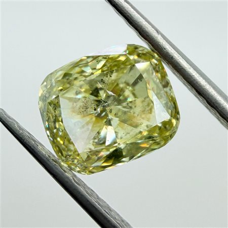 DIAMANTE NATURALE NATURAL FANCY GIALLO VERDASTRO MARRONCINO 2,52 CT - EFF. CAMALEONTE – C60107