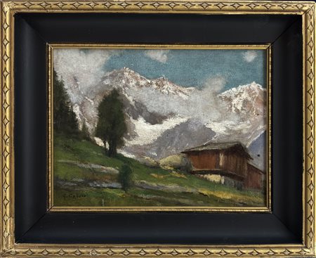 Giovanni Colmo Milano 1867 -1947 Paesaggio montano
