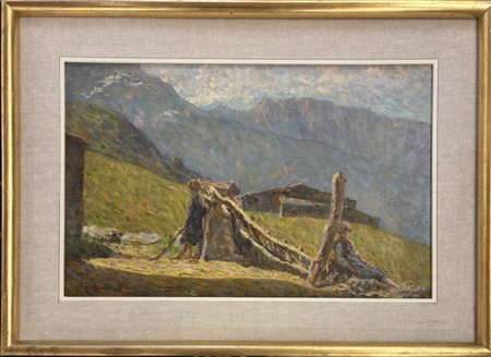 Pompilio Seveso Milano 1877 – 1949 Pastorelle in alta montagna