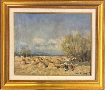 Ivan Karpoff Russia 1898 - Milano 1970 La raccolta del grano