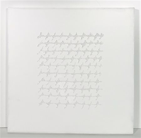 ALFREDO RAPETTI MOGOL, 50 X 50 cm, ” Lettera Bianca" 2010 tecnica mista su...