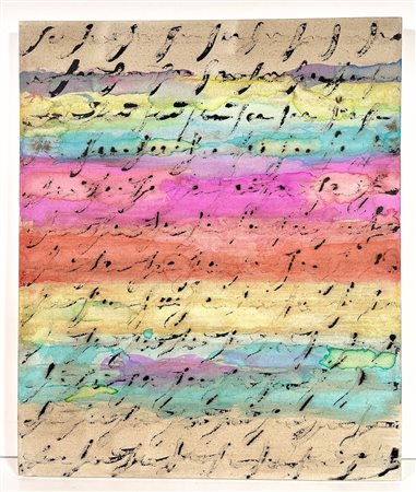 ALFREDO RAPETTI MOGOL, 50 X 60 cm, ”Scritture Colors" Tecnica mista su tela...