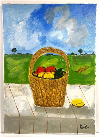 GASTONE BREDDO, 50 X 70 cm, olio su tela, opera registrata presso l' Archivio...
