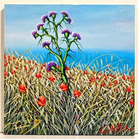 GIOVANNI DAUREA, 20 X 20 cm, ”Estate” Olio su tavola Opera archiviata Titolo,...