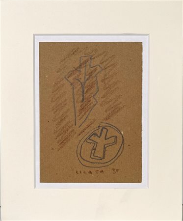 RICCARDO LICATA, 14,3 X 10,5 cm, Pastelli su carta, anno 1995, archivio...