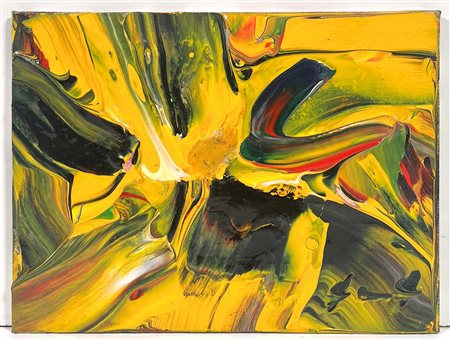 PIERLUIGI DE LUTTI, 15 X 20 cm, olio su cartone telato, firma in basso a...