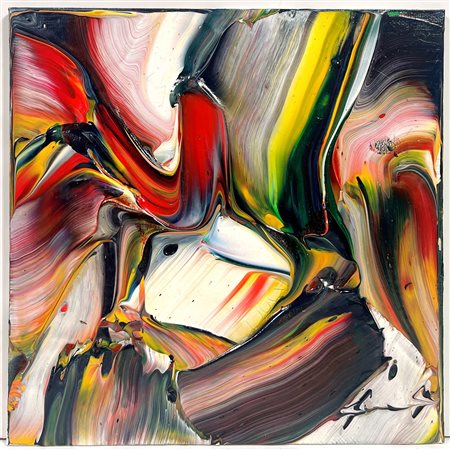 PIERLUIGI DE LUTTI, 20 X 20 cm, olio su cartone telato, firma in basso a...