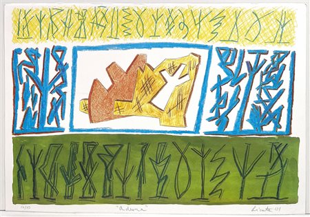 RICCARDO LICATA, 34 X 49 cm, ”Adeone” litografia a colori cm 34x49 Firma e...
