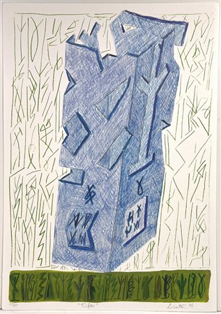 RICCARDO LICATA, 34 X 49 cm, ”Tifeo” litografia a colori cm 34x49 Firma e...