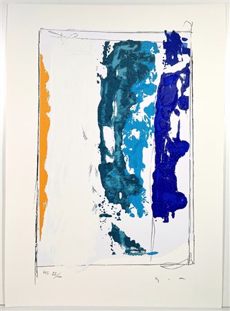 MARIO SCHIFANO, 50 X 70 cm, ”Senza Titolo" Serigrafia Numerata in basso a...