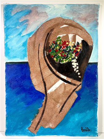 GASTONE BREDDO, 50 X 70 cm, olio su tela autentocadell'artista su fotografia