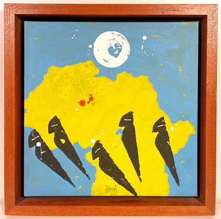 CORRADO ZANI, 40 X 40 cm, tecnica mista su tela