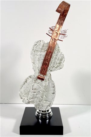 M’HORO’, h 43 x 16 x 15 cm, Multiplo: scultura in resina epossidica patinata...