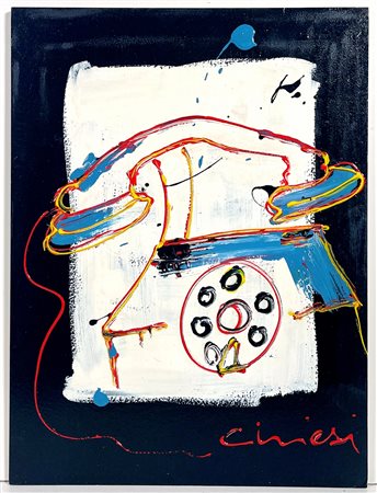 GIORGIO CHIESI, 40 X 30 cm, smalti su tavola , opera registrata presso...