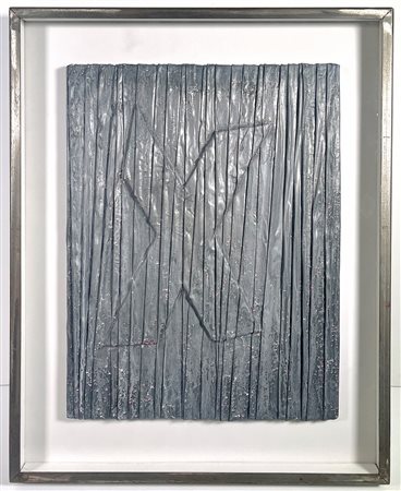 UMBERTO MARIANI, 43 X 32 cm, ( in cornice 55 x 46 cm ), Piombo lavorato su...