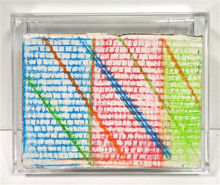 PAOLO MASI, 15 X 20 cm, tecnica mista su cartone ondulato Anno 2020 Firma e...