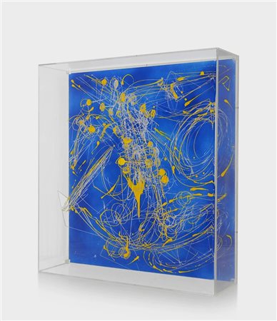 MARCHI MAHATMA, 1972, scultura vetro lavorato 2015, cm 70 x 70: firma sul...