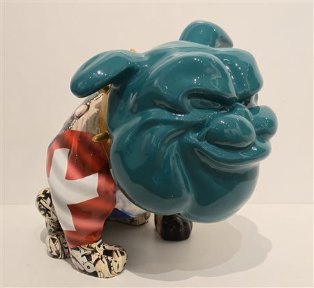 CRISTOPHE COMERRO, 1969, scultura in resina smaltata 2023, cm 50 x 40 x 35:...