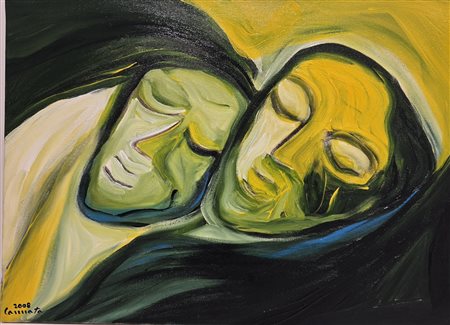 ANTONIO CANNATA, 70 X 50 cm, olio e acrilico su tela del 2008, Firma e anno...
