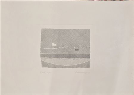 GIOVANNI KOROMPAY, 50 X 70 cm, Acquaforte, titolo “ Isole 1967”, Firma e anno...
