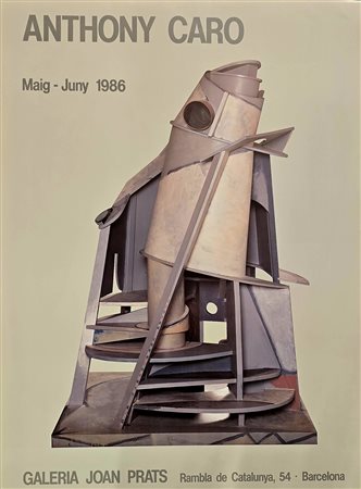 ANTHONY CARO, 56 X 76 cm, Manifesto originale litografico del 1986, eseguito...