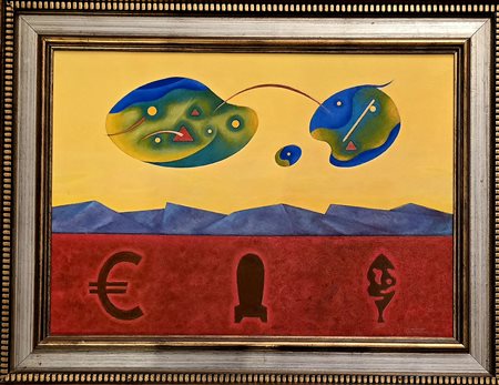 MARIO TATAFIORE, 50 X 70 cm, olio su tela del 2017, Titolo Le isole 2017,...