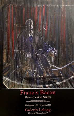 FRANCIS BACON, 80 X 50 cm, Manifesto litografico originale eseguito per la...